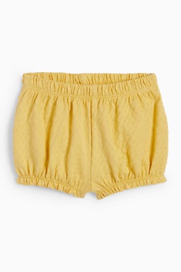 Baby Mädchen - Blümchen - Baby-Outfit - 3 teilig - gelb