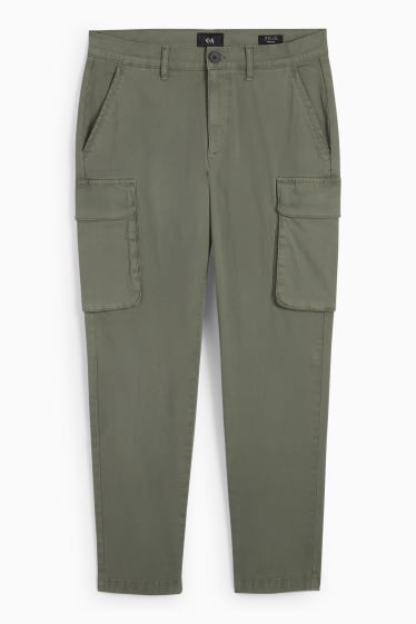 Men - Cargo trousers - regular fit - green