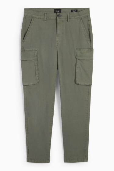 Mężczyźni - Spodnie bojówki - regular fit - zielony