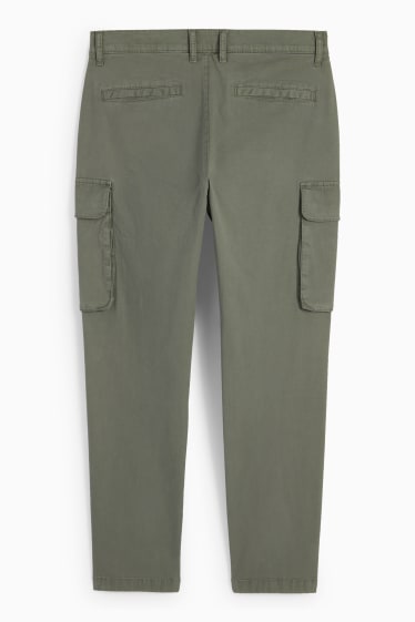 Mężczyźni - Spodnie bojówki - regular fit - zielony