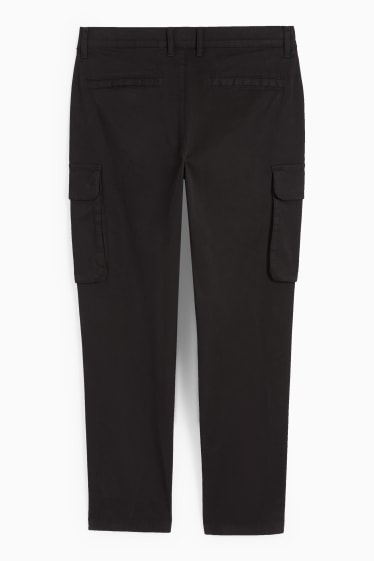 Bărbați - Pantaloni cargo - regular fit - negru
