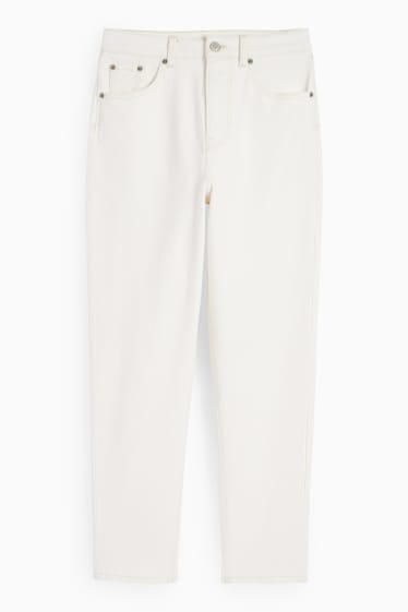 Femmes - Mom jean - high waist - blanc crème