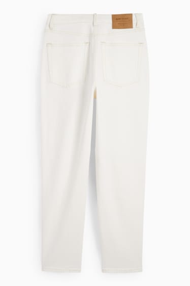 Dámské - Mom jeans - high waist - krémově bílá