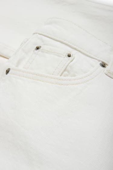 Dámské - Mom jeans - high waist - krémově bílá
