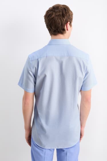 Uomo - Camicia business - regular fit - colletto alla francese - facile da stirare - azzurro