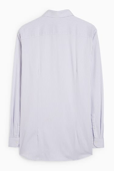 Men - Business shirt - slim fit - cutaway collar - easy-iron - striped - light violet