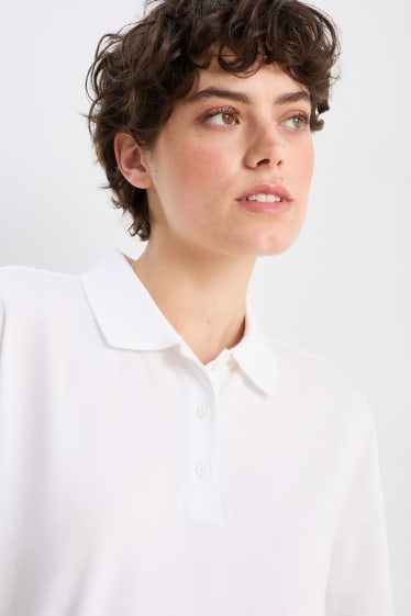 Women - Basic polo shirt - white