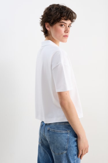 Women - Basic polo shirt - white
