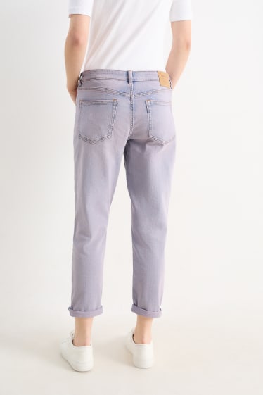 Dames - Boyfriend jeans - mid waist - LYCRA® - roze