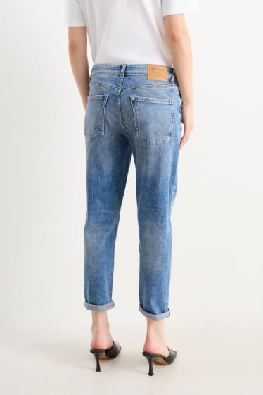 Dames - Boyfriend jeans - mid waist - jeansblauw