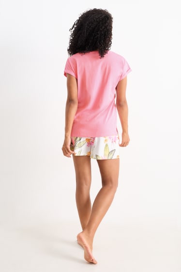 Kobiety - Krótka piżama - różowy