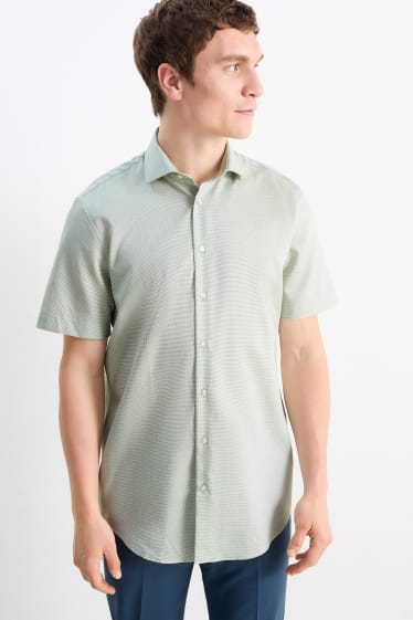 Pánské - Business košile - regular fit - cutaway - snadné žehlení - světle zelená