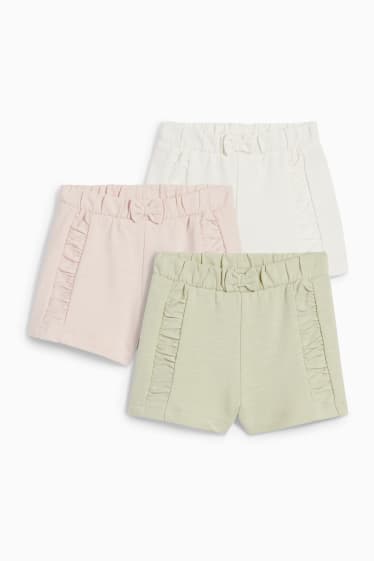 Bébés filles - Lot de 3 - shorts pour bébé - vert menthe
