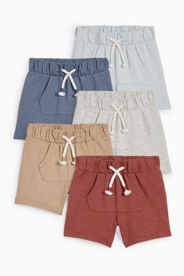 Neonati - Confezione da 5 - shorts per neonati - marrone