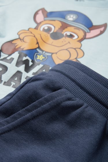 Bambini - PAW Patrol - set - t-shirt e shorts in felpa - 2 pezzi - blu / azzurro
