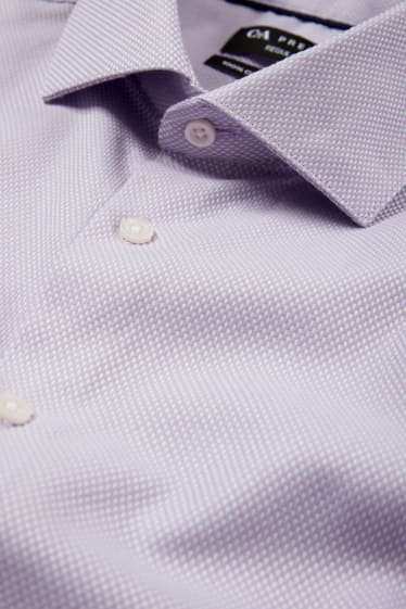 Heren - Business-overhemd - regular fit - cut away - gemakkelijk te strijken - lichtpaars