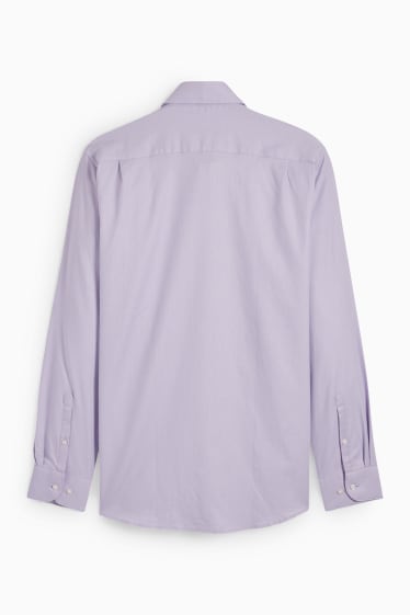 Uomo - Camicia business - regular fit - colletto alla francese - facile da stirare - viola chiaro