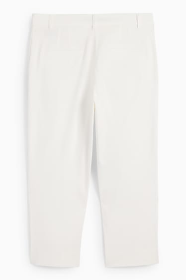 Dona - Pantalons pirata - mid waist - slim fit - blanc trencat