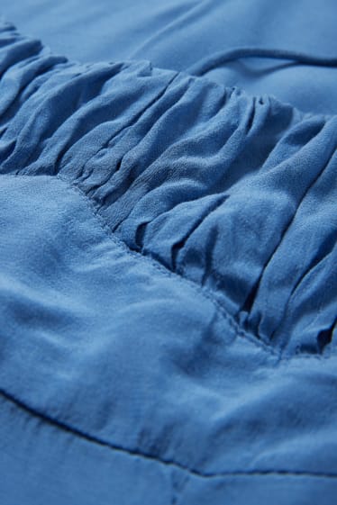 Femmes - Robe fendue - bleu foncé