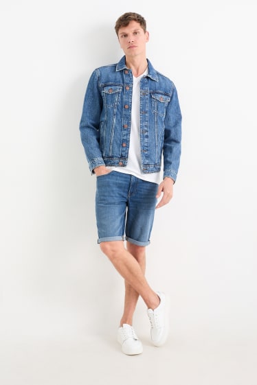 Herren - Jeans-Shorts - jeansblau