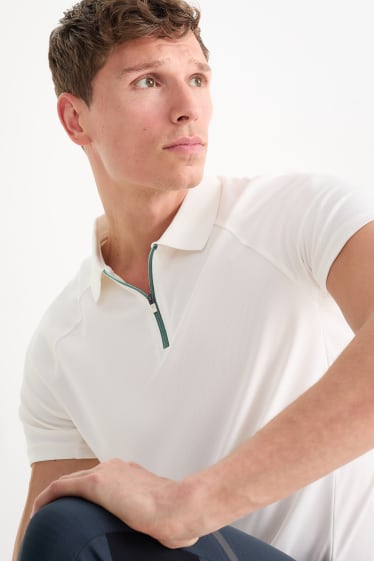 Bărbați - Tricou polo funcțional - alb