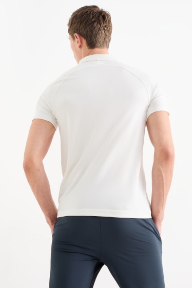 Mężczyźni - Funkcyjna koszulka polo - biały