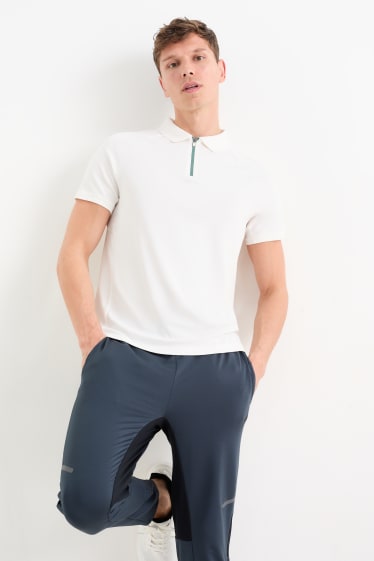 Mężczyźni - Funkcyjna koszulka polo - biały