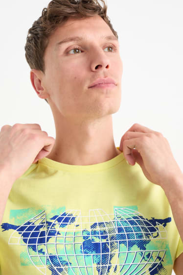 Mężczyźni - Koszulka funkcyjna - jasnożółty