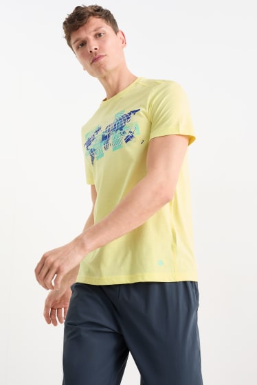 Mężczyźni - Koszulka funkcyjna - jasnożółty
