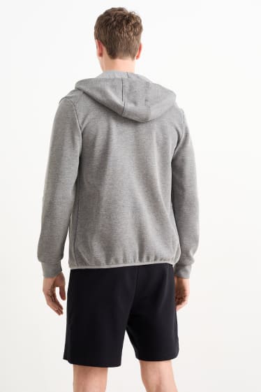 Men - Technical zip-through hoodie - gray