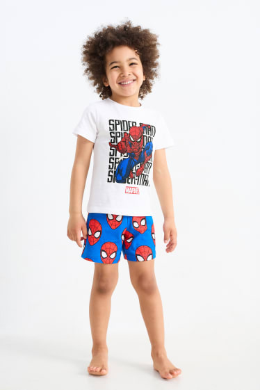 Kinder - Spider-Man - Shorty-Pyjama - 2 teilig - weiss
