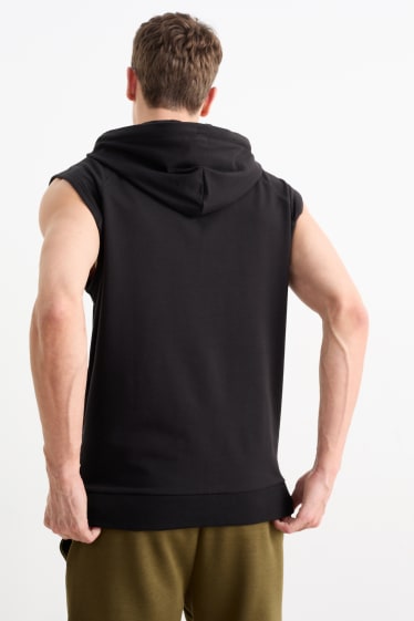 Men - Technical top with hood - black