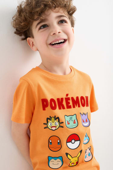 Dzieci - Pokemony - koszulka z krótkim rękawem - pomarańczowy