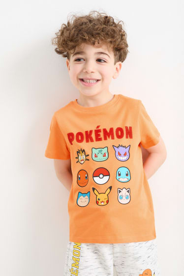 Dětské - Pokémon - tričko s krátkým rukávem - oranžová