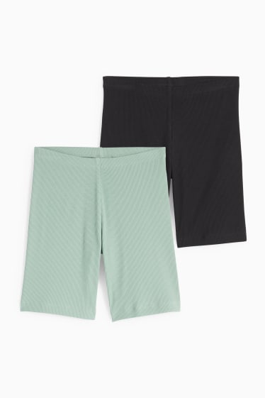 Children - Multipack of 2 - cycling shorts - green