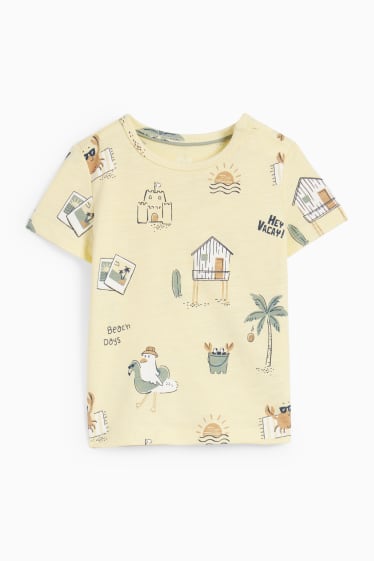 Babys - Strand - baby-T-shirt - lichtgeel
