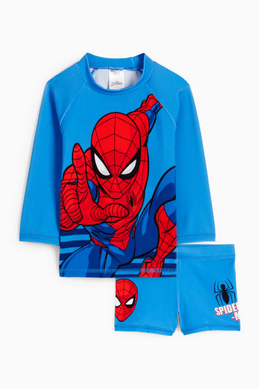 Dětské - Spider-Man - plážový outfit s UV ochranou - LYCRA® XTRA LIFE™ - 2dílný - modrá