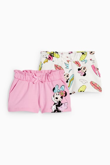 Kinder - Multipack 2er - Minnie Maus - Sweatshorts - pink