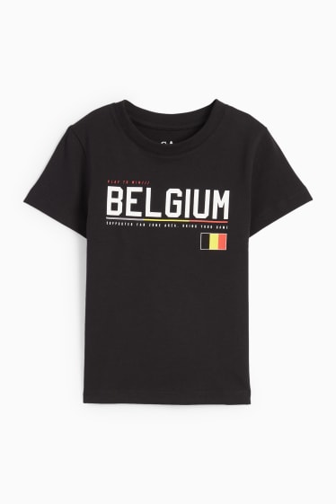 Enfants garçons - Belgique - T-shirt - noir
