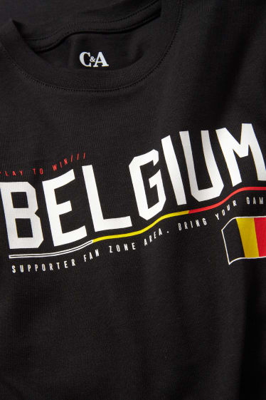 Niños - Bélgica - camiseta de manga corta - negro