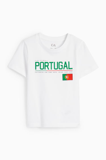 Dětské - Portugalsko - tričko s krátkým rukávem - bílá