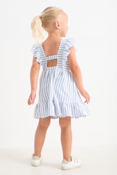 Kinder - Kleid - gestreift - hellblau