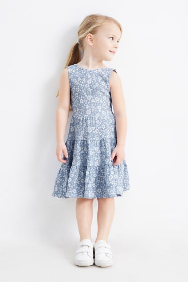 Children - Dress - floral - blue
