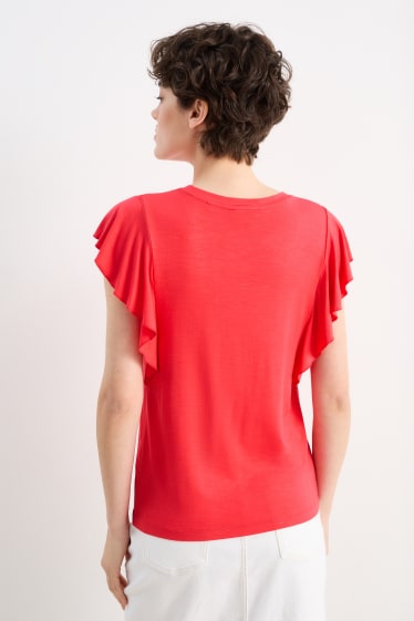Kobiety - T-shirt basic - czerwony