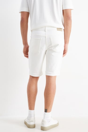 Uomo - Shorts di jeans - bianco