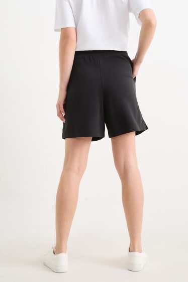 Women - Basic sweat shorts - black
