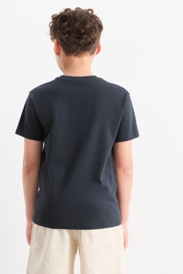 Dětské - Motiv pumy - tričko s krátkým rukávem - černá