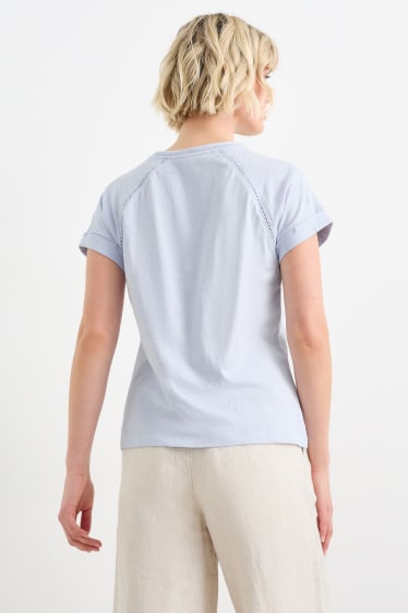 Damen - T-Shirt - hellblau