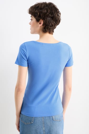 Dames - Basic T-shirt - blauw