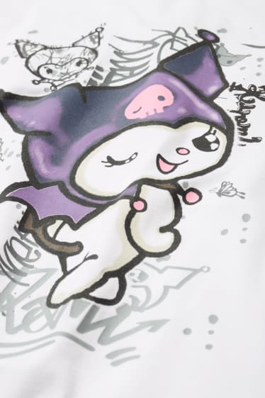 Children Girls - Kuromi - short sleeve T-shirt - white